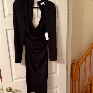 Astr Black Long Sleeve Dress